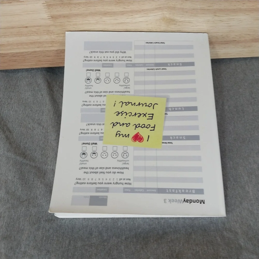 I Love My Food and Exercise Journal Logbook Daily Tracker New